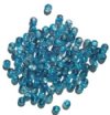 100 4mm Tri-Tone Crystal, Aqua, Montana Crackle Beads 